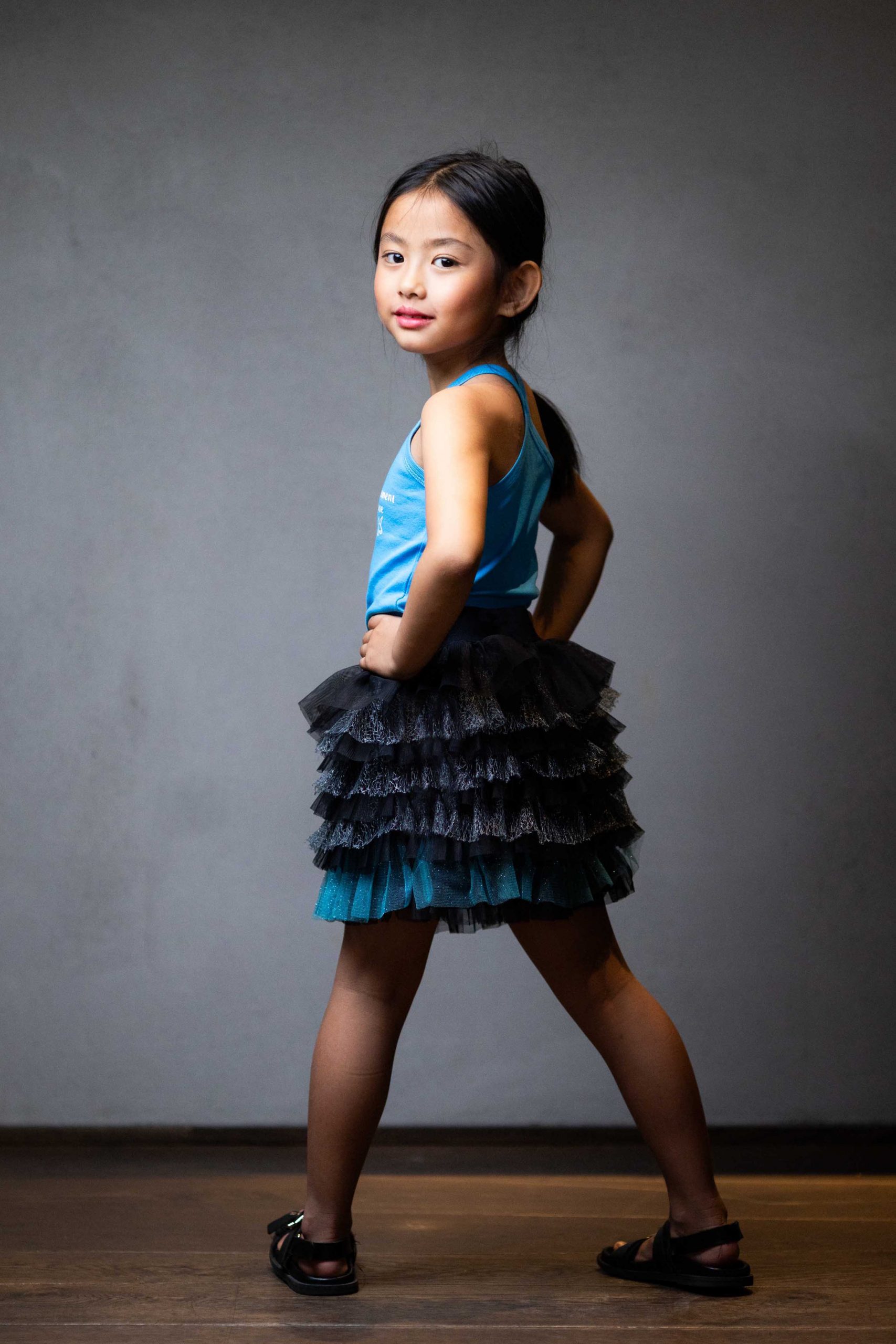 FifiStar - Jupe à volants turquoise - Mode Enfant - Vêtement Enfant Fille Artisanal - Made in France