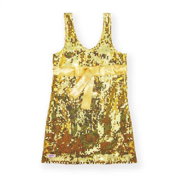 FifiStar - Robe dorée - Mode Enfant - Vêtement Enfant Fille Artisanal - Made in France