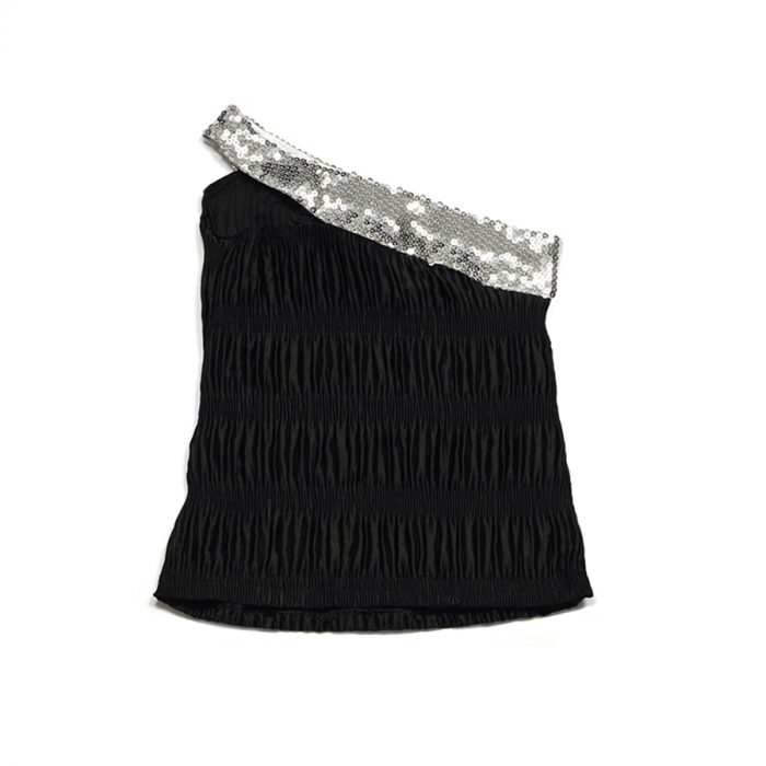 FifiStar - Top Sequins Argenté - Mode Enfant - Vêtement Enfant Fille Artisanal - Made in France