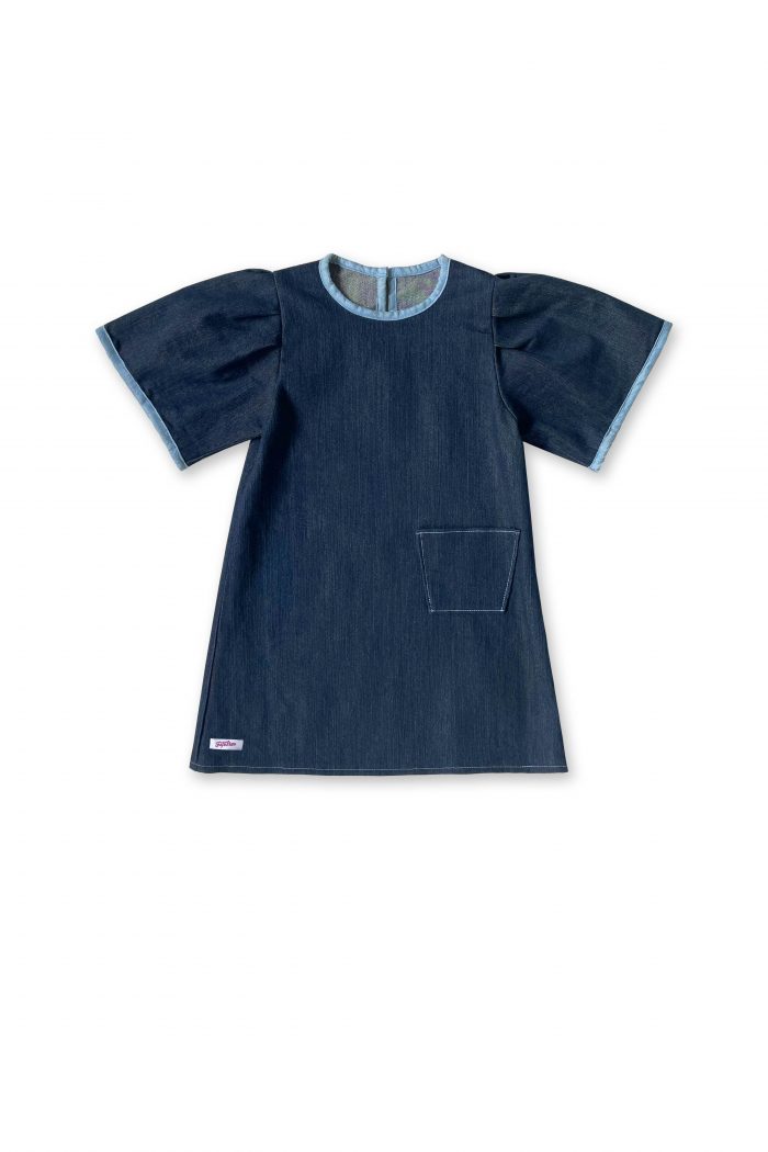 Robe-jean-enfant-fille-bleu-marine-recto