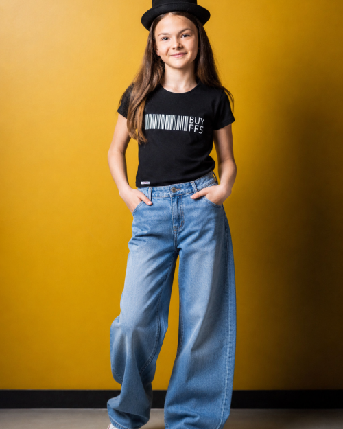 T-shirt-fille-noir-Buy-ffs-face